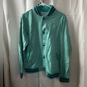 Green letterman jacket